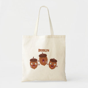 Bolsa Tote Belas bolotas felizes cantando cartoon para crianç