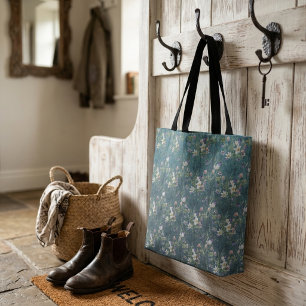 Bolsa Tote Belas Flores Silvestres Rústicas Elegantes Sobre M