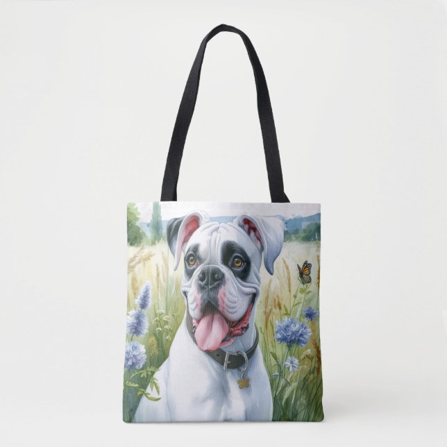 Bolsa Tote Beleza do Cão Boxer (Frente)
