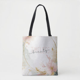 Bolsa Tote Beleza eterno - Zalara Luxe Tan e Dourado Marble