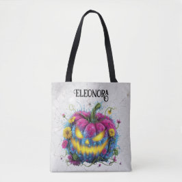 Bolsa Tote Beleza Morde Pumpkin Rosa Midratado no Halloween