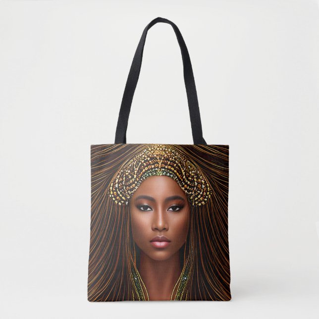 Bolsa Tote Beleza Real Africana: Celebrando a História Negra (Frente)