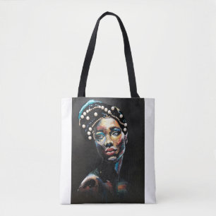 Bolsa Tote Beleza Texturizada: Um Retrato Com Abstrato