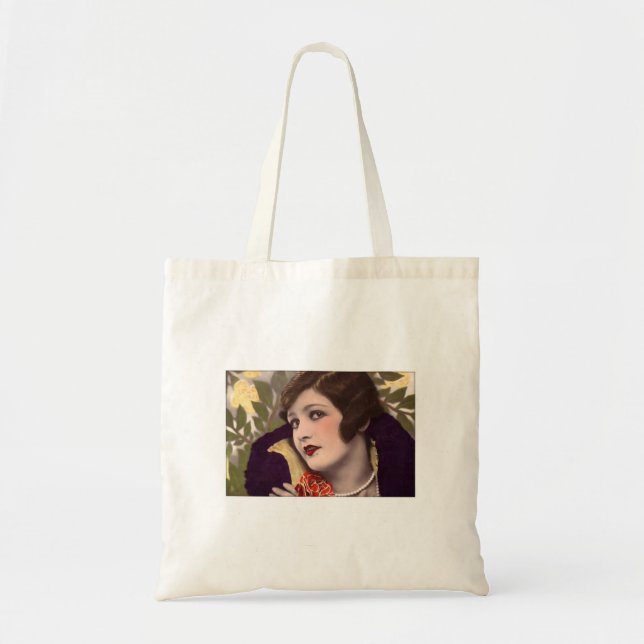 Bolsa Tote Beleza vitoriana com casaco roxo (Frente)