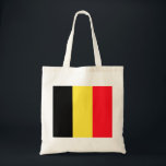 Bolsa Tote belgium<br><div class="desc">Bandeira da Bélgica. Bandeira nacional da Bélgica (holandesa: Vlag van België, francês: Drapeau de la Belgique, alemão: Flagge Belgiens) contém três bandas verticais iguais, de preto (lado oposto), amarelo e vermelho. As cores foram tiradas das cores do Ducado do Brabante, e a design vertical pode ser baseada na bandeira da...</div>