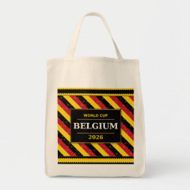 Bolsa Tote Belgium Football Fan Flag Colors Stripe Pattern