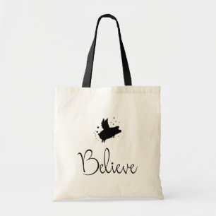 Bolsa Tote BELIEVE-Pig Entre As Estrelas