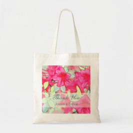 Bolsa Tote belíssima arte rosa azalea flores favorito de casa