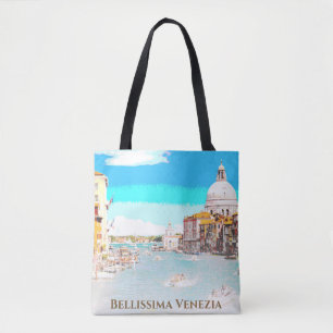 Bolsa Tote ** Bellissima - Língua italiana Venezia Veneza