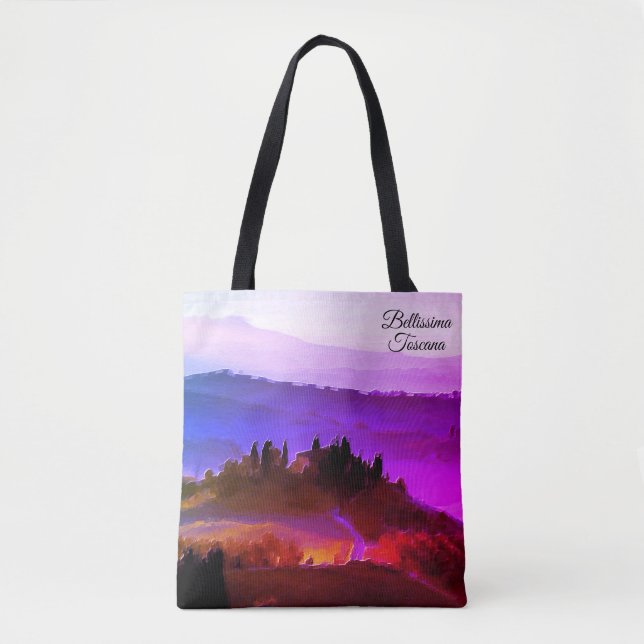 Bolsa Tote *~* Bellissima Tuscana Língua Italiana (Frente)