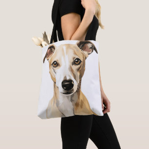 BOLSA TOTE BELO CÃO DE BRANQUETA BRANCO E COLAR