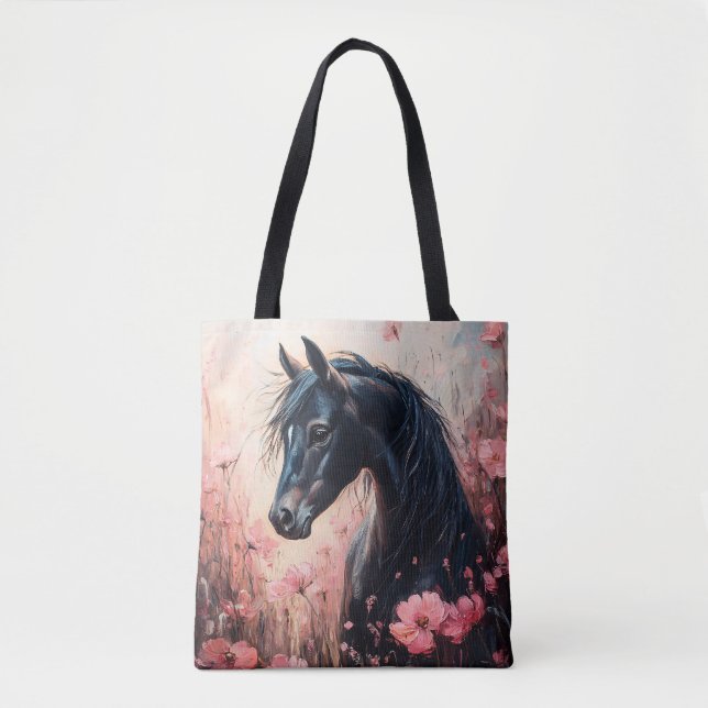 Bolsa Tote Belo Cavalo Blush Flores Rosa (Frente)