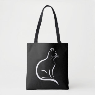 Bolsa Tote Belo desenho de gato para amantes de os animais.
