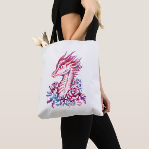 Bolsa Tote Belo Dragão Batom Nos Arrancou Saco De Toque