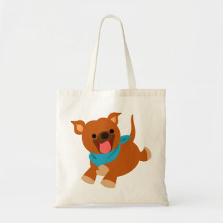 Bolsa Tote Belo e Feliz Cartoon Staffie Bag
