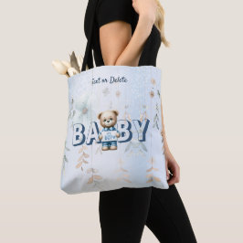 Bolsa Tote Belo Flor Azul Urso Vermelho