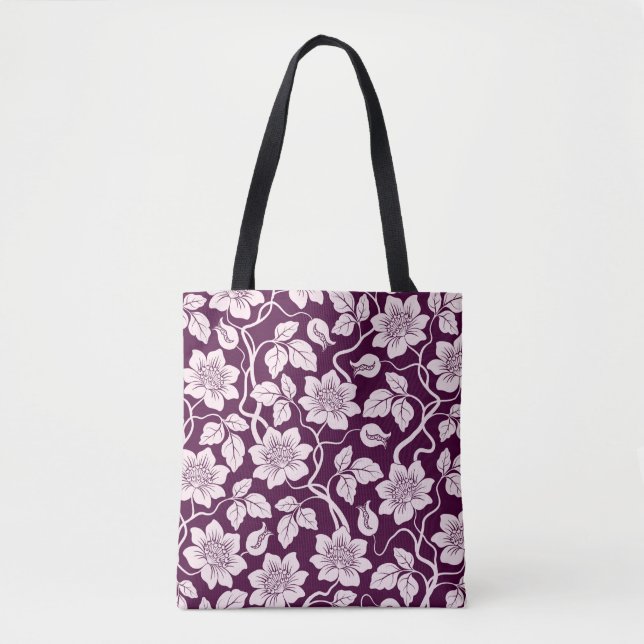 Bolsa Tote Belo Fundo Floral (Frente)
