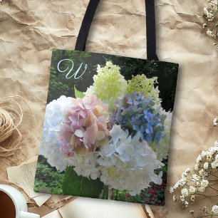 Bolsa Tote Belo Hydrangea Buquê Monograma Bag Inicial