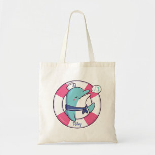 Bolsa Tote Belo Marinheiro Golfinho Com Boia de Salvamento