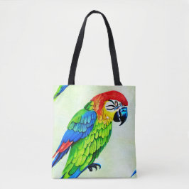 Bolsa Tote Belo Padrão Colorido de Papagaio