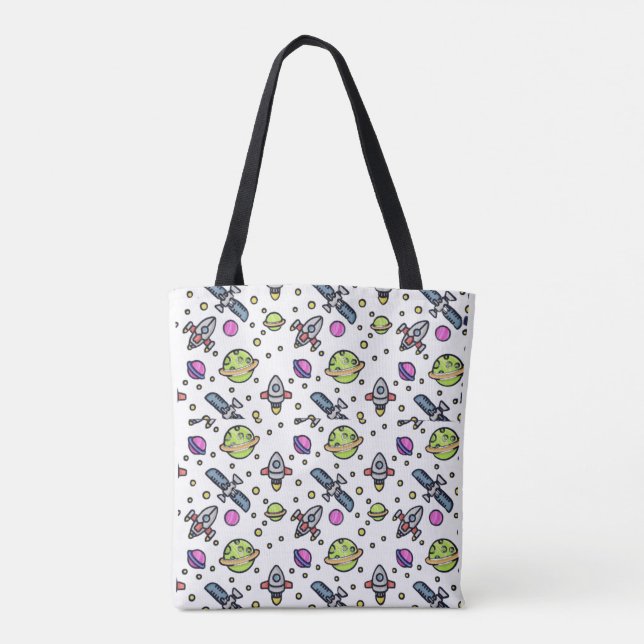Bolsa Tote Belo padrão de galáxias (Verso)