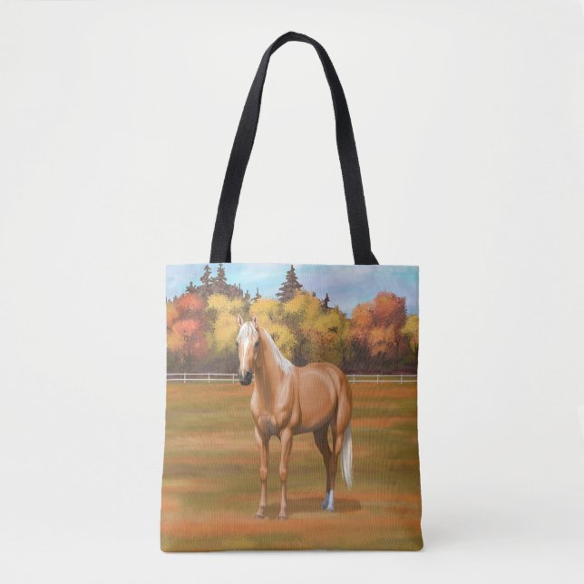 Bolsa Tote Belo Palomino Quarter Horse Stallion (Frente)