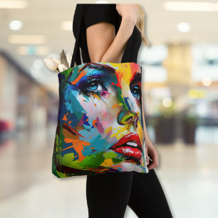 Bolsa Tote Belo Retrato Artístico Pintado