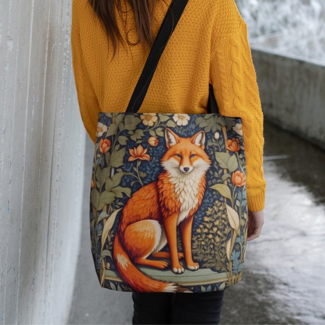 Bolsa Tote Belo Sentado Fox Vermelha William Morris Inspirou (Criador carregado)