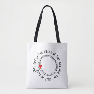 Bolsa Tote Belo Texto No Círculo Do Amor