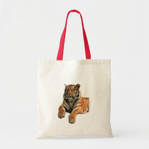 Bolsa Tote Belo Tigre de Bengala Rosto e Foto de Pinças