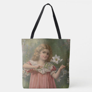 Bolsa Tote Beloças de Páscoa, Ilustração Antiga, 1898