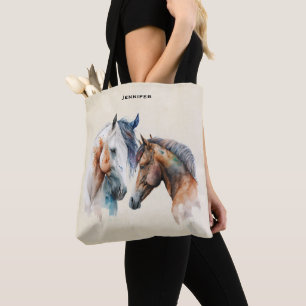 Bolsa Tote Belos Cavalos Estilo Boho Ocidental