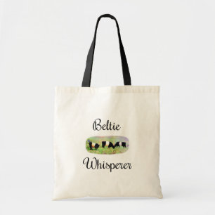 Bolsa Tote Beltie Whisperer Belga Galloway Bovinos Engraçados