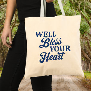 Bolsa Tote Bem abençoe seu coração ao estilo sulista engraçad