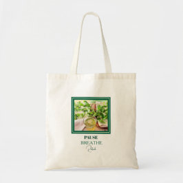 Bolsa Tote Bem-Estar Verde-Menta & Autocuidado