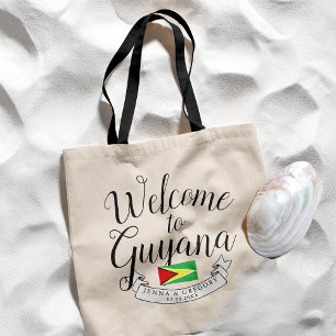 Bolsa Tote Bem-vindo à Guiana Personalização de Casamento d