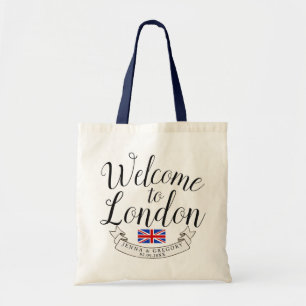 Bolsa Tote Bem-vindo a Londres Personalização de Casamento