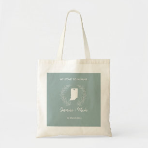 Bolsa Tote Bem-vindo ao Casamento de Destino em Indiana