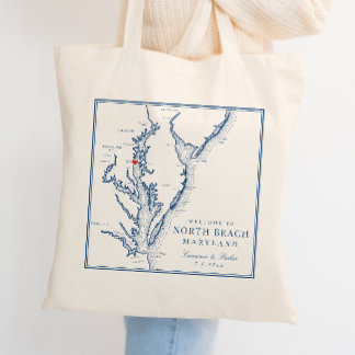 Bolsa Tote Bem-vindo ao Casamento Elegante de Maryland em Nor