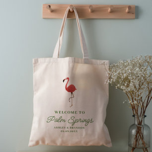 Bolsa Tote Bem-vindo ao Casamento no Flamingo Tropics Beach H