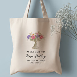 Bolsa Tote Bem-vindo ao Casamento no Tuscan Floral Hotel