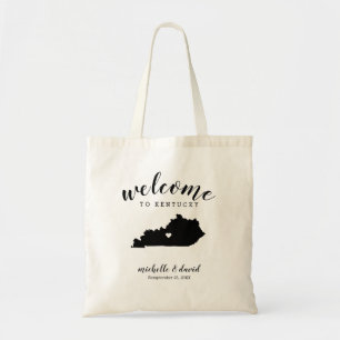 Bolsa Tote Bem-vindo ao Kentucky Casamento Estadual Silhouet