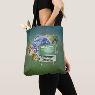 Bolsa Tote Bem-vindo ao Planeta Terra 
