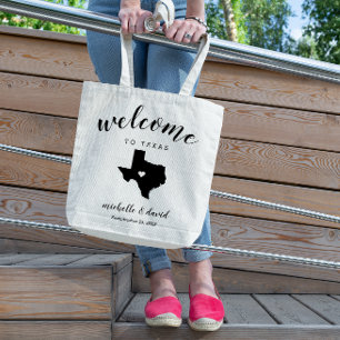 Bolsa Tote Bem-vindo ao Texas   Casamento Estadual Silhouette
