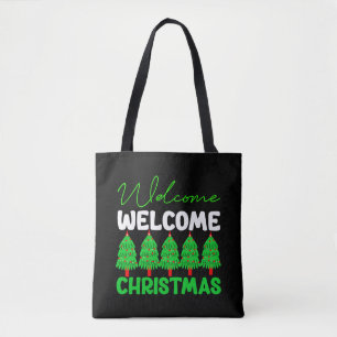 Bolsa Tote Bem-vindo Árvore de Natal Design de Feriado-85600