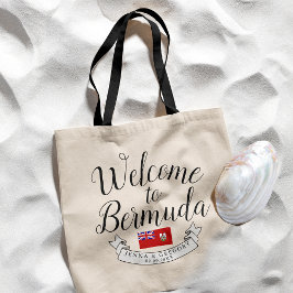 Bolsa Tote Bem-vindo às Bermudas | Favor de Casamento de Dest