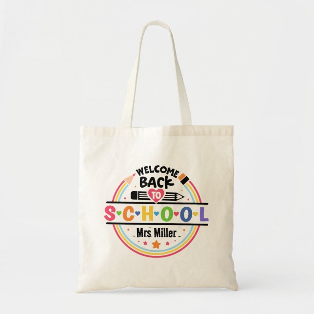 Bolsa Tote Bem-vindo de Volta à Escola – Sala de Aula Diverti (Frente)