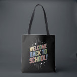 Bolsa Tote Bem-vindo de volta ao Professor do Primeiro Dia da<br><div class="desc">Bem-vindo de volta ao Professor do Primeiro Dia da Escola</div>