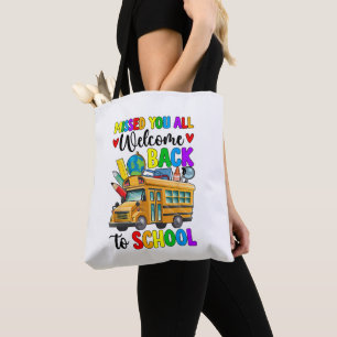 Bolsa Tote Bem-vindo de Volta Motorista de Ônibus do Primeiro