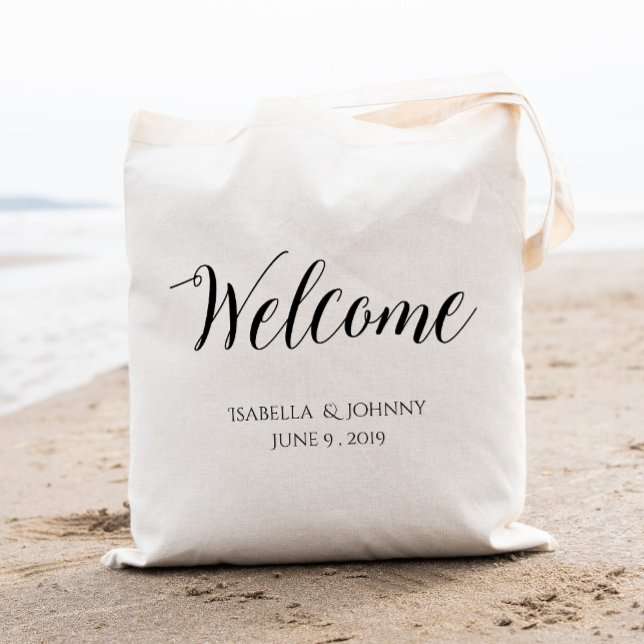 Bolsa Tote Bem-vindo|presente de boas-vindas do casamento (Criador carregado)